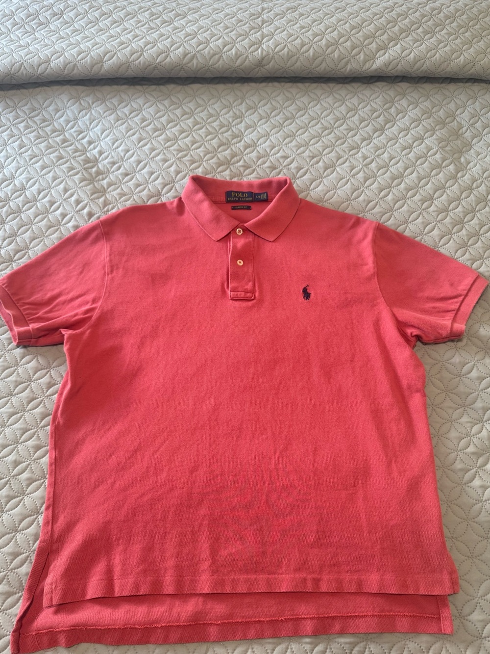 Polo Ralph Lauren polo shirt in coral pink men’s L pre owned